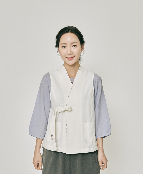 긴고름 면 조끼 4색상 개량한복 생활한복 절복 법복 봄옷 가을옷 : 우리옷 두루