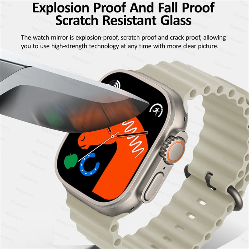 나치반 등산용품 선박 us HK8 프로 맥스 스마트 워치 49mm 시리즈 8 화면 새로 고침 Rtae AMOLED 스크린 NFC 나침반 애플 시계 IWO... 