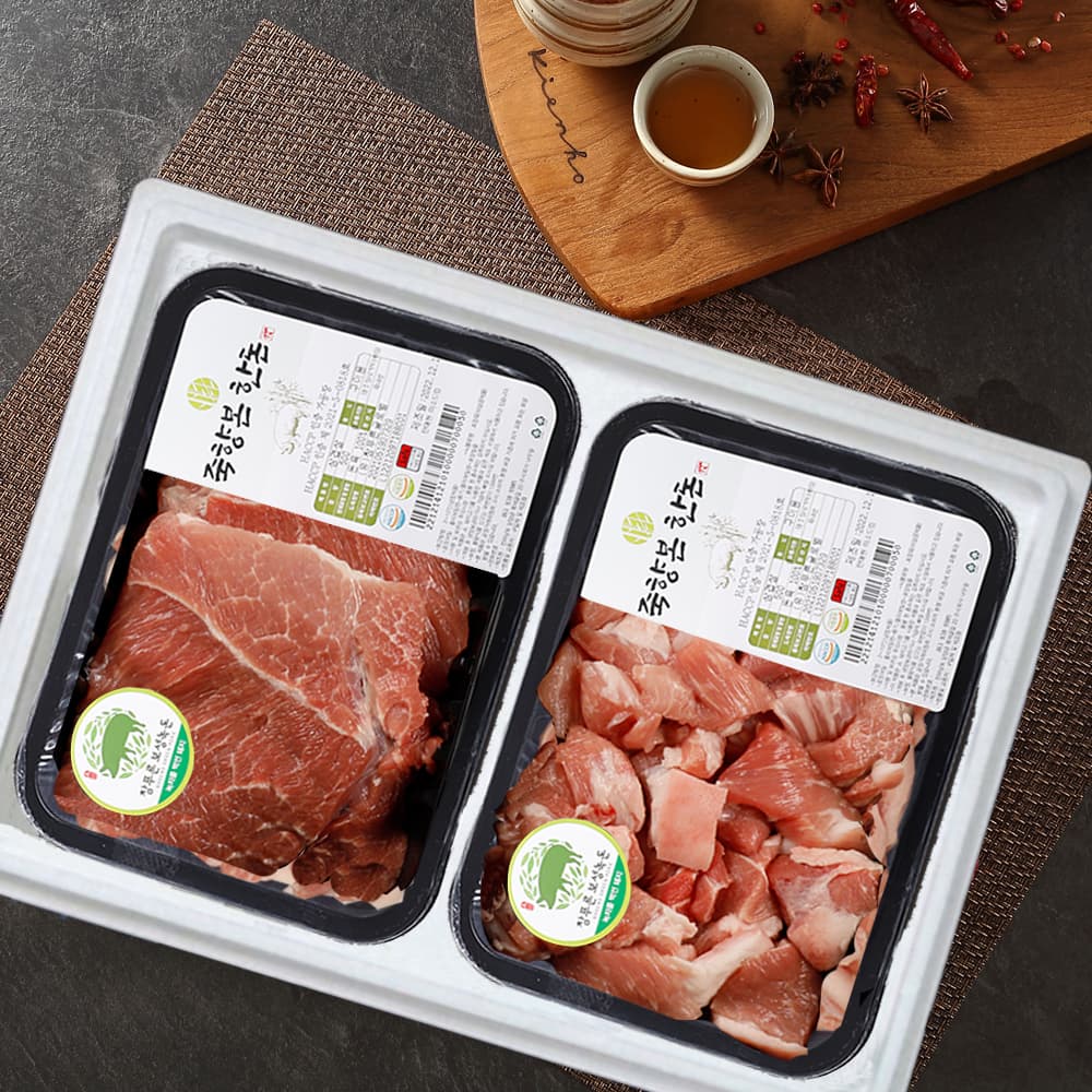 보성녹돈 돼지고기 한돈 선물세트 13호(찌개용+불고기) : 다드림쇼핑몰