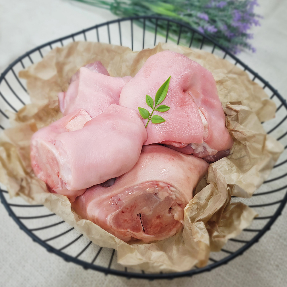 국내산 돼지고기 한돈 돼지족 도가니살 통족 족발 생족발 우시산한돈 냉동 더예쁜한우 : 더예쁜한우