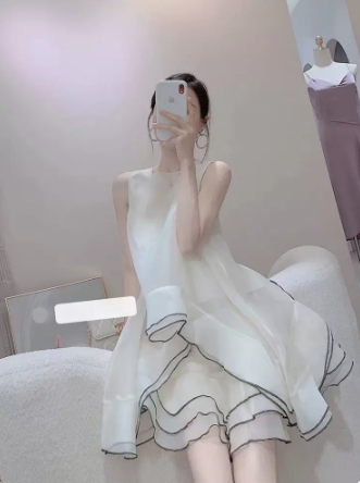 엔젤영라이프 세련되고 아름다운 민소매 유럽 공주풍 하이 엔드기질 원피스 : 엔젤영라이프