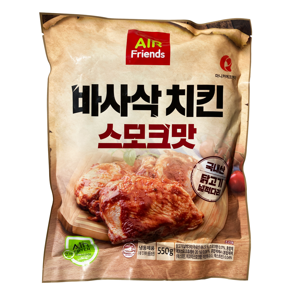 [유통기한(23.06.27) 임박행사] 마니커에프앤지 바사삭치킨 스모크맛 550g x 2개 : 정연푸드몰