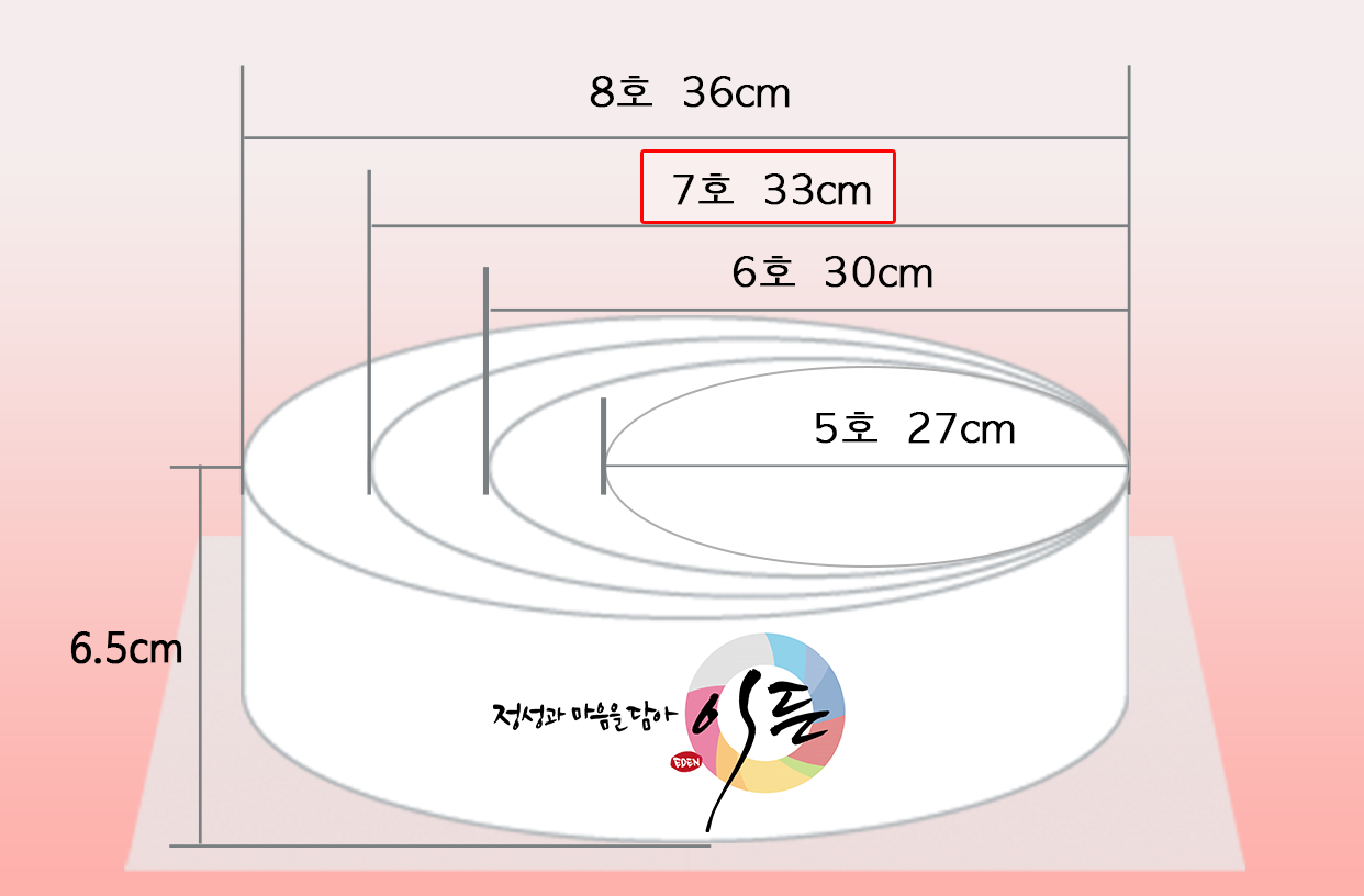 7호 앙금플라워 떡케이크, 서울 마포 용산 공덕 서대문 여의도, 당일제작 : 이든케이크