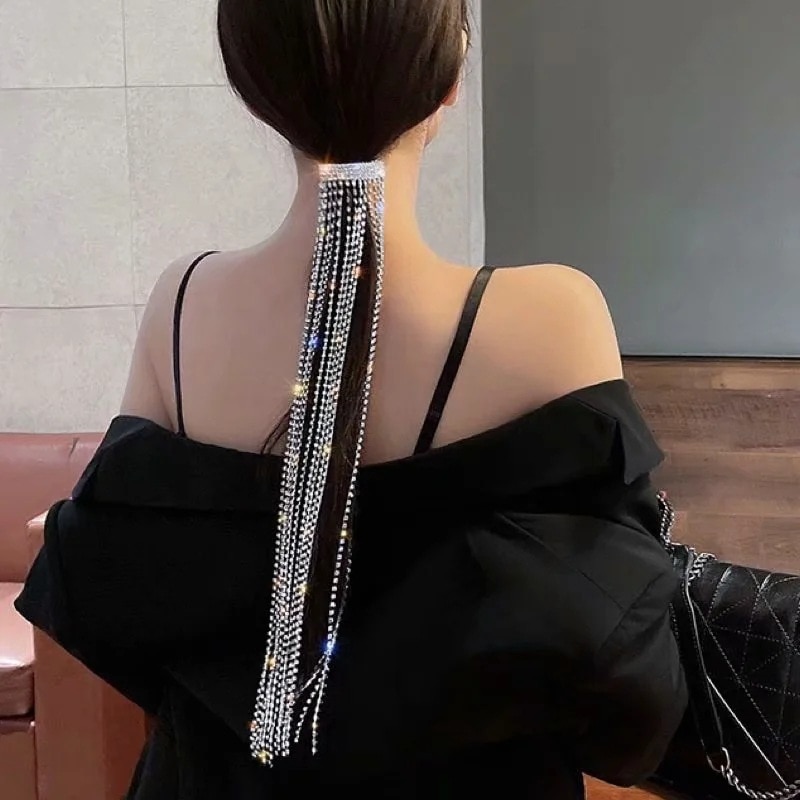 머리핀 머리끈 비녀 샤랄라리본 럭셔리 샤이닝 전체 석 헤어핀 헤어 여성용술 크리스탈 장식 : 해피쇼핑6
