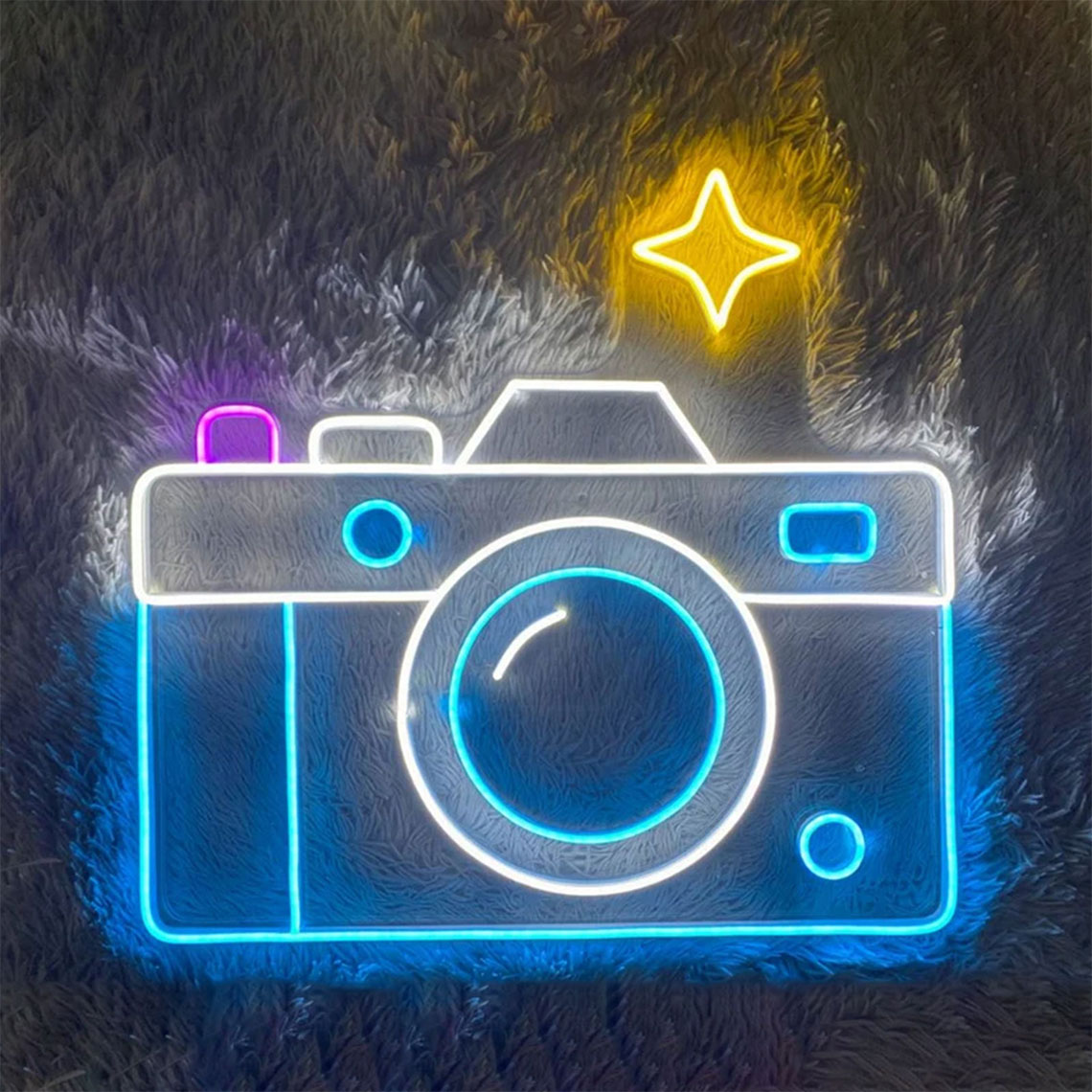 네온사인 led 전광판 네온사인 led 전광판 애니메이션 네온 사인 카메라 조명벽 아트 : 해피쇼핑6