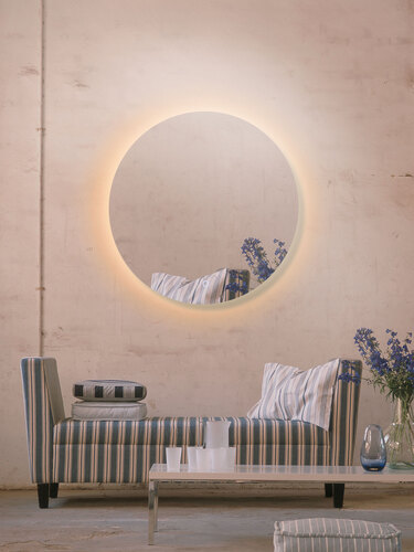 led 노프레임 간접 조명 원형 거울 동그란 무프레임 화장실 카페 셀카 찍기 좋은 : 나와라샵