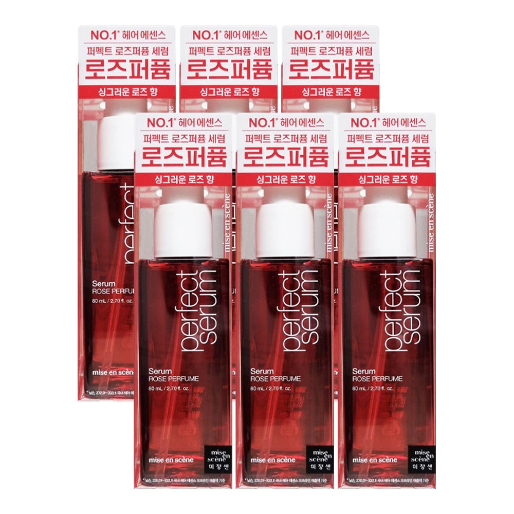 미쟝센 퍼펙트 헤어 세럼 로즈퍼퓸 로즈향 80mL X 6개 : 더조은유통8667