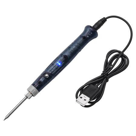 납땜 전기식 인두 인두기 고주파 전기 납 제거기 휴대용 USB 가열 도구 표시등으로 재작업 핸들 용접 건 BGA 수리 전기인두 전동공구... 
