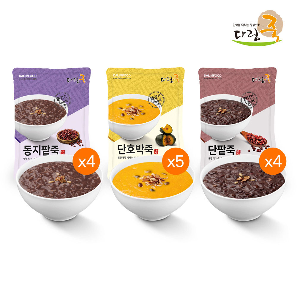 다림식품 달달하고 달콤한 전통죽세트(3종/13팩) : 다림죽