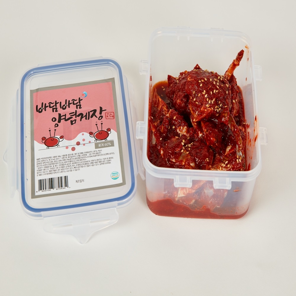바담바담 국내산 꽃게 양념게장 500g(7-9쪽) : 미식 연구소