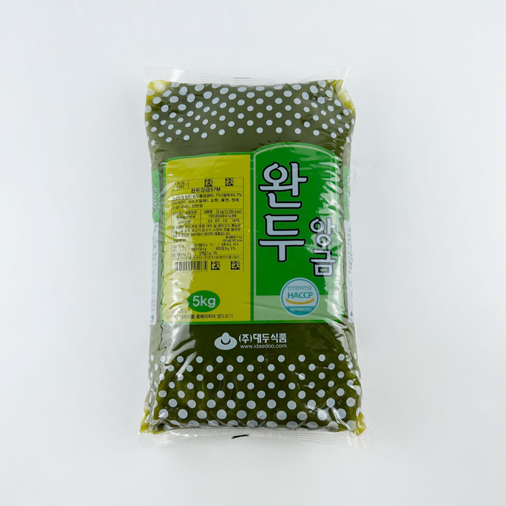대두식품 완두앙금 57M 5kg 완두콩앙금 : 베이킹싸다구