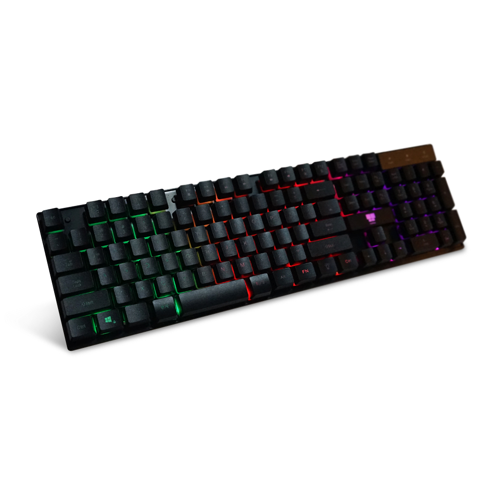 무지개 RGB 유선 멤브레인 저소음 키보드 NV143 : NV샵