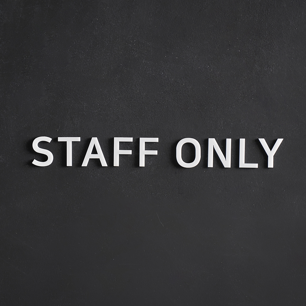 STAFF ONLY 관계자외 출입금지 스태프온리 표지판 : 디자인스튜디오투명