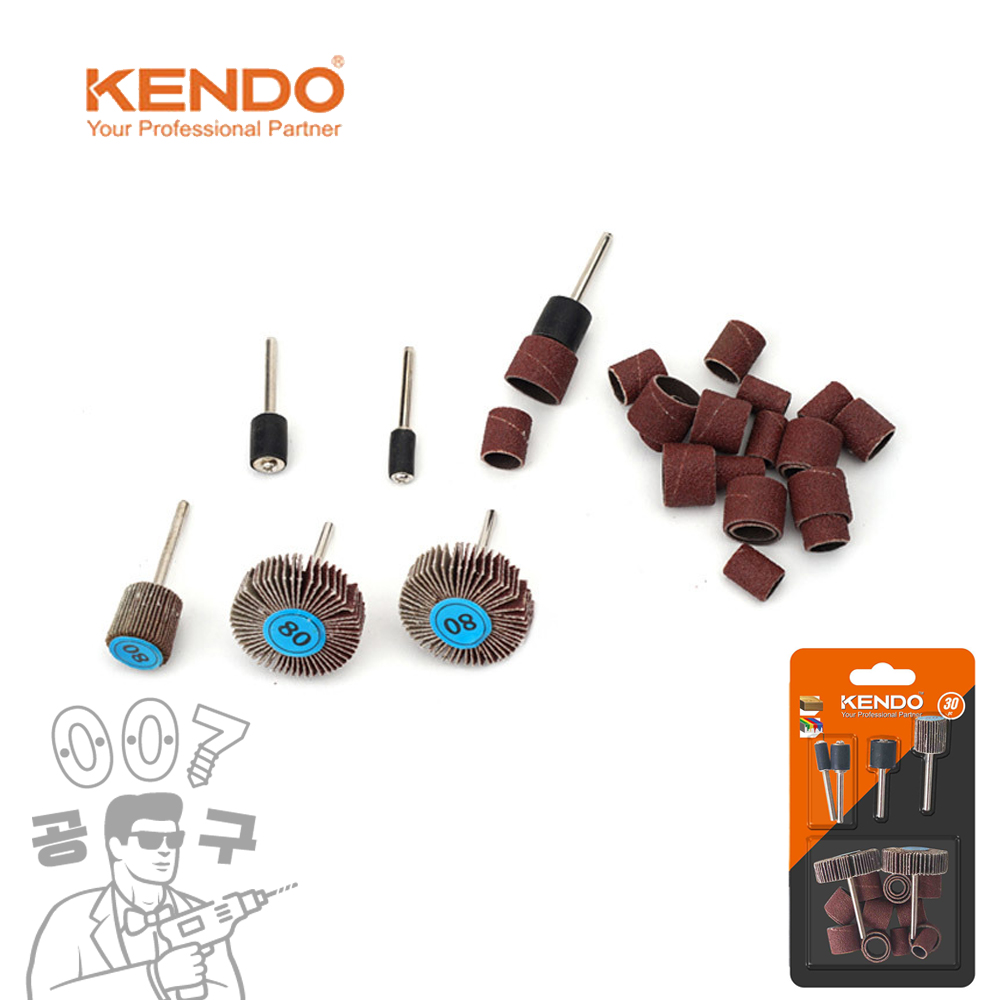 켄도 샌딩 페이퍼 3mm 30개입 녹제거 98200520 : 007공구