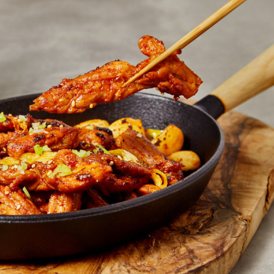 다솔직화구이 혼합4팩 세트 - 무뼈닭발 (순한맛/화끈한맛)+오돌갈비+순살닭갈비+닭목살 : 인터셀링