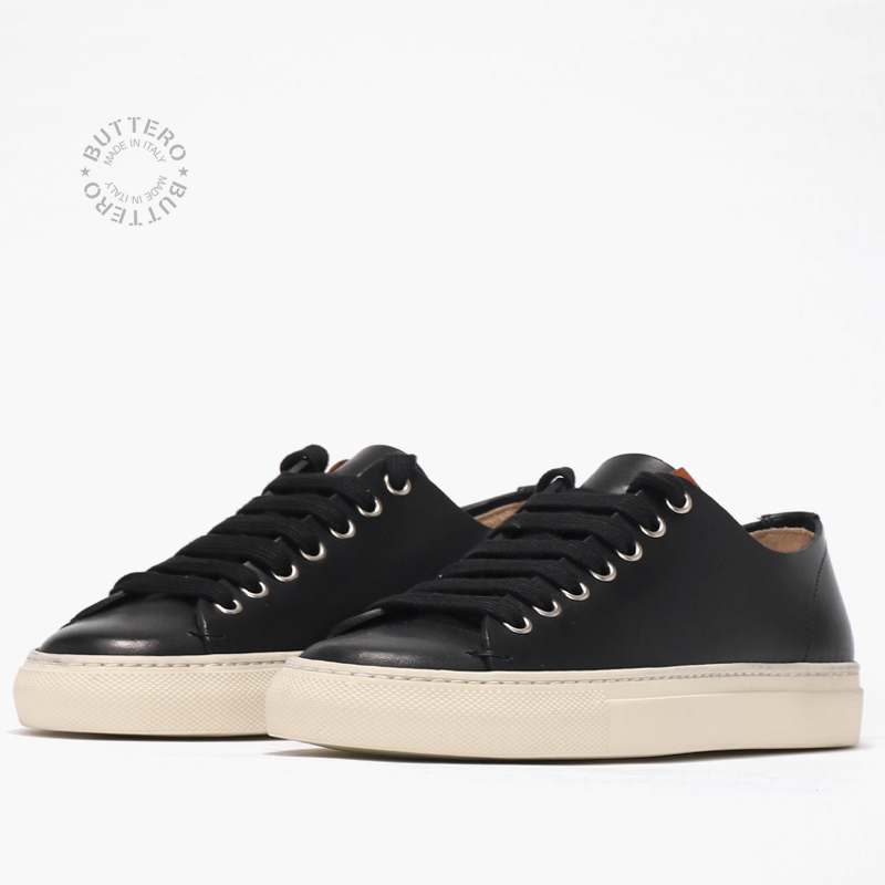 부테로 TANINA 네추럴 레더 로우 여성 스니커즈 BK : BRAND Sangjeom