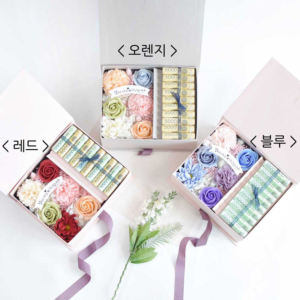 플라워 용돈박스 돈케이크 : 고은트리