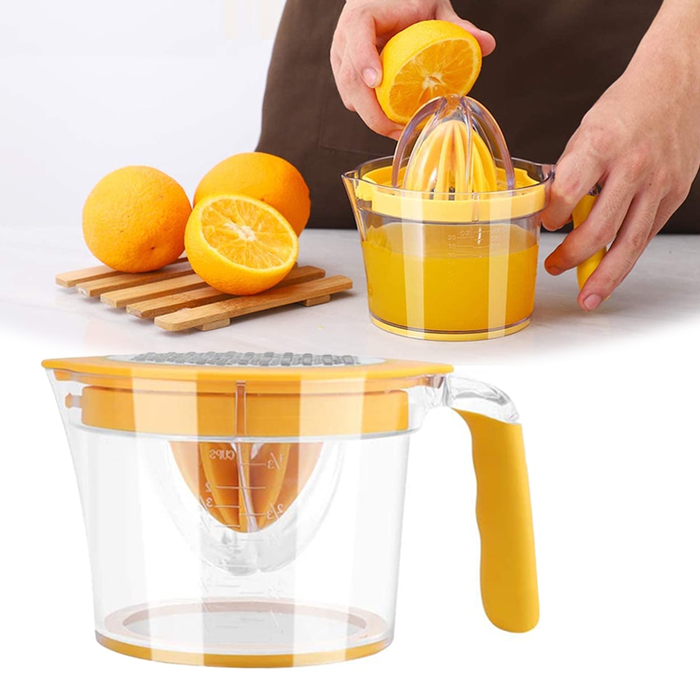 레몬착즙기 과일착즙자몽 오렌지 스퀴즈 즙 기계 압착기 과일즙짜는기계 감귤류 Juicer 수동 프레스 과일 레몬 병 600ml 건강한 생활 휴대용... 