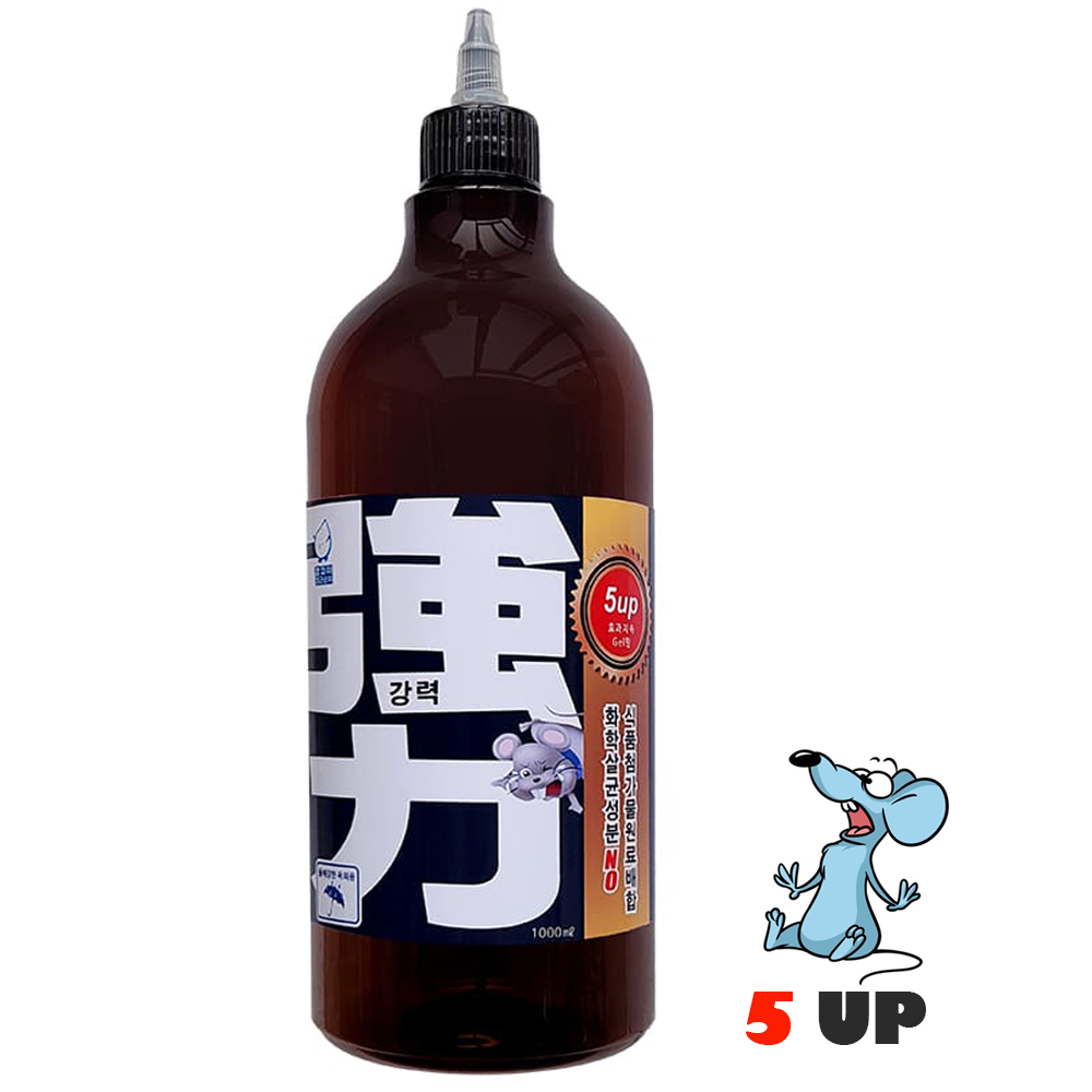 깔끄미 5배 지속 강력 쥐 접근 기피제 차단제 퇴치제 1000ml 1리터 : 리얼클린