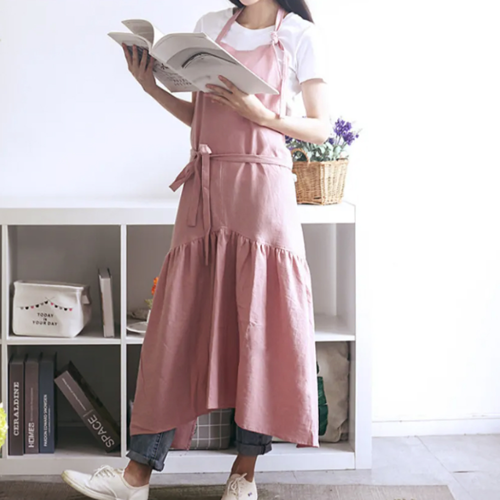 에이프릴 원피스 롱 앞치마 미용 플로리스트 앞치마 교사 꽃집 바리스타 : 아기띠유아킥보드 복단지샵