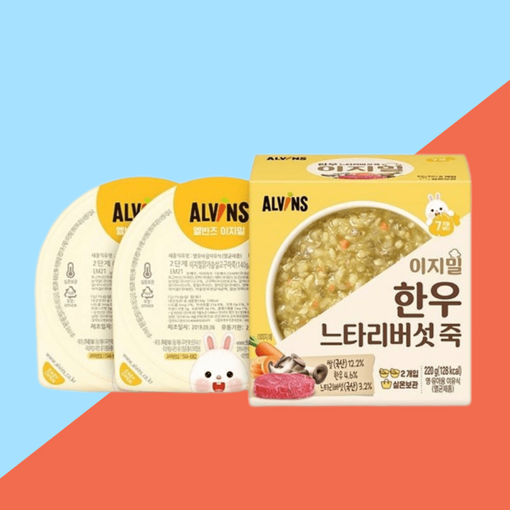 엘빈즈 가공이유식 이지밀 한우느타리버섯죽 : 보라리빙