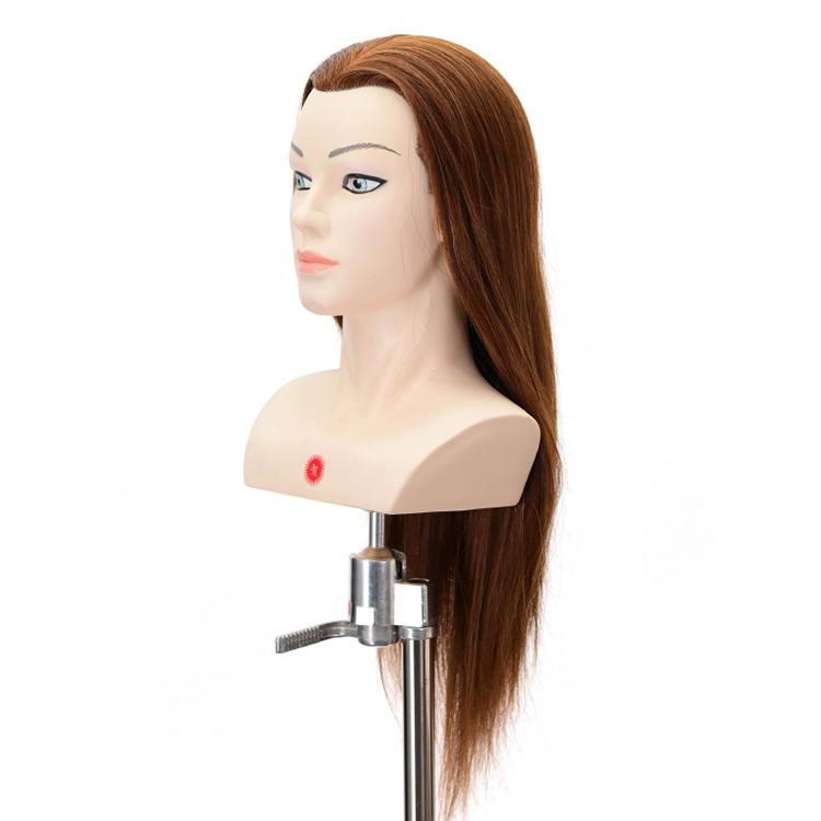 [정품] 마타하리 상반신 대회 연습 용 20인치 100% 인모 어깨 브라운 갈색 통가발 가발 : 헤어790