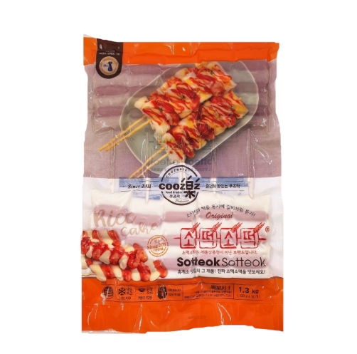 쿠즈락 소떡소떡 1.3kg(10개입) /냉동 업소용 휴게소 분식집 식당 간식 떡꼬치 PC방음식 : 우미몰