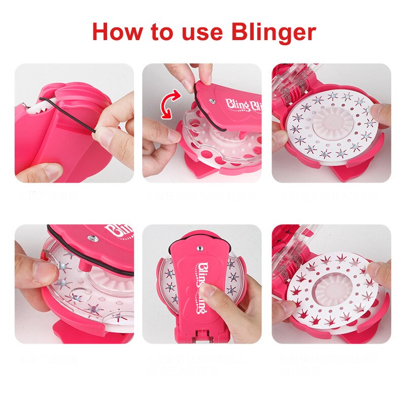 패션 180 보석 블링거 디럭스 세트 장난감 가상 놀이 리필 DIY 소녀 헤어 스타일링 도구 다이아몬드 스티커 선물 : 엠월드코리아