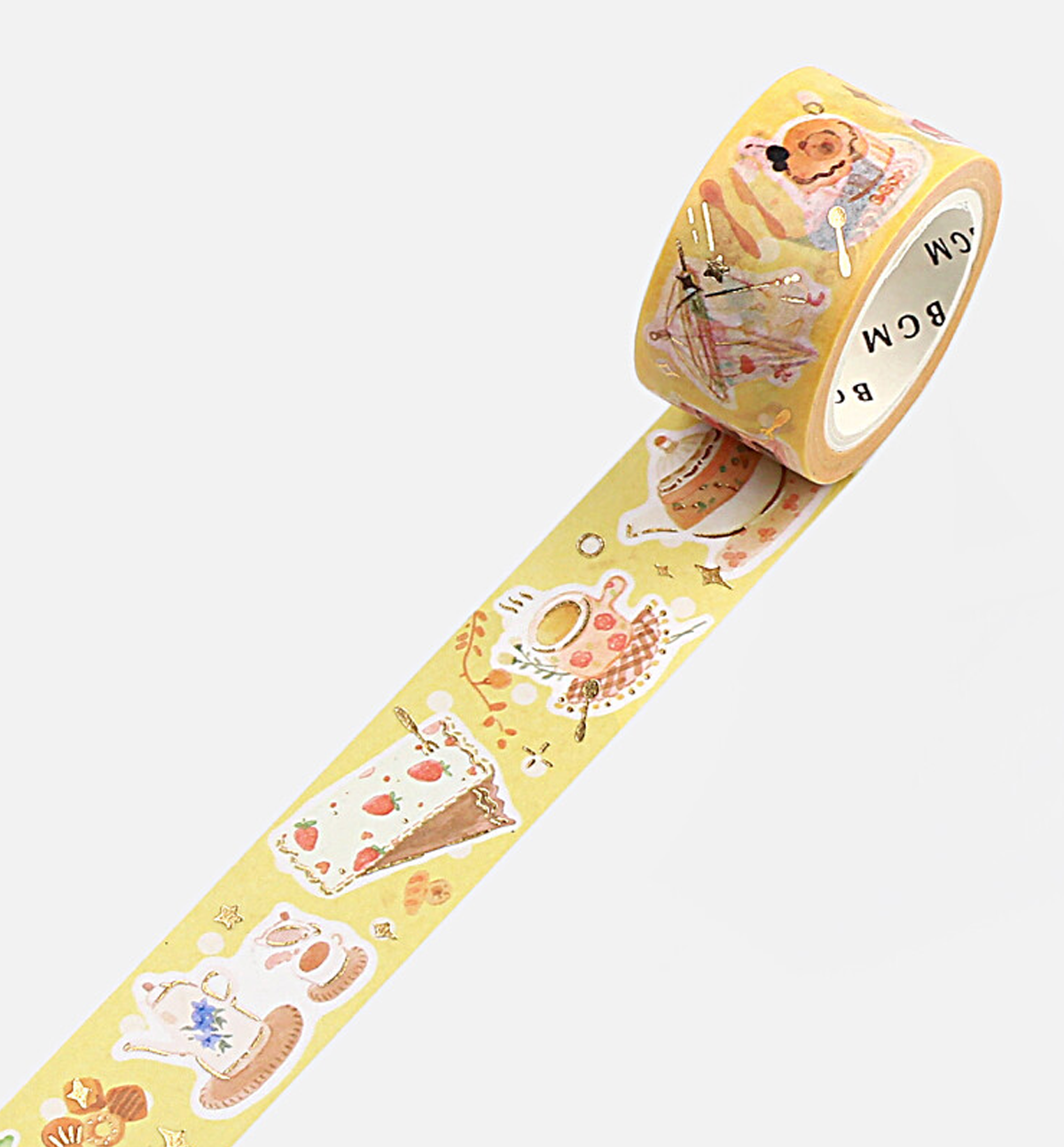 BGM Washi Tape Foil Stamping 베어커리 카페 20 mm : 두루나루