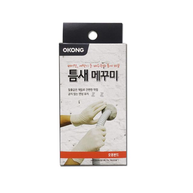 오공 에어컨 세탁기 틈새 메꾸미작업 190g 욕실 보수 주방 메꿈 배관 벽 공사 배수관 화장실 면 : 피엔우닥