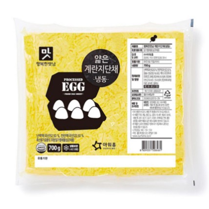 아워홈 계란지단700g 후라이 고명 김밥 토스트 한식뷔페 업소용 : 만두를 담다  -  만담