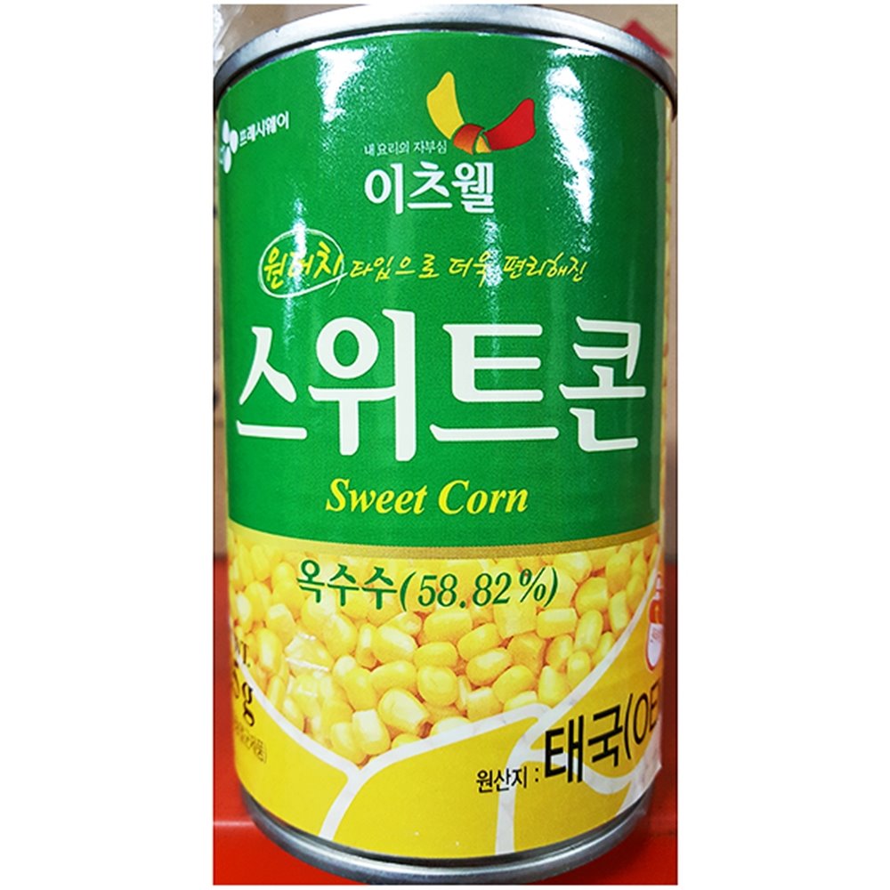 스위트콘(이츠웰 원터치425g)X4개 / 옥수수 통조림 캔 CJ프레시웨이 : 청신호