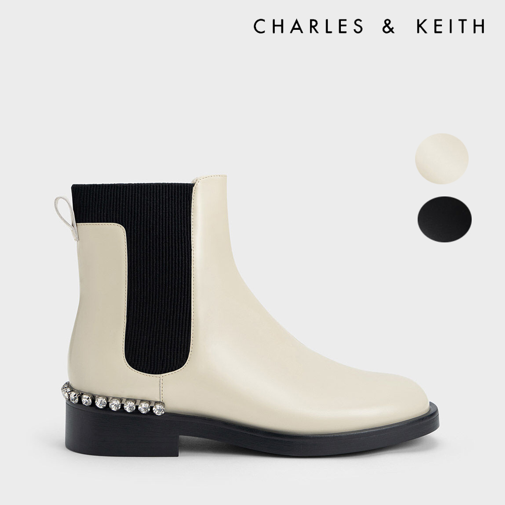 찰스앤키스 CHARLESKEITH 여성 가죽 보석 장식 첼시 부츠 : 리미티드 아재