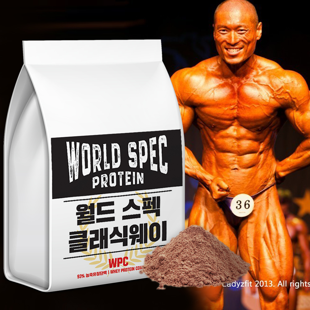 클래식웨이 초코 2kg 위스콘신 WPC 93% 포대유청 단백질 보충제 프로틴 쉐이크 : 월드스펙 프로틴