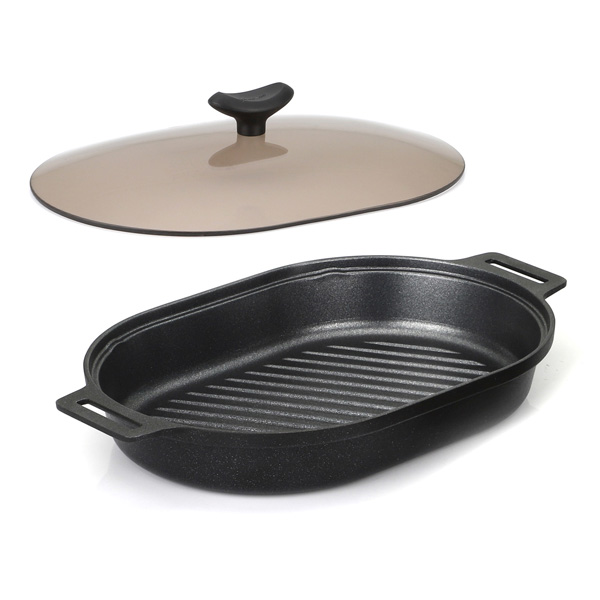 락앤락 인덕션 삼겹살 고기 불판 생선구이팬 스테이크팬 멀티 사각팬 22cm : 유로키친