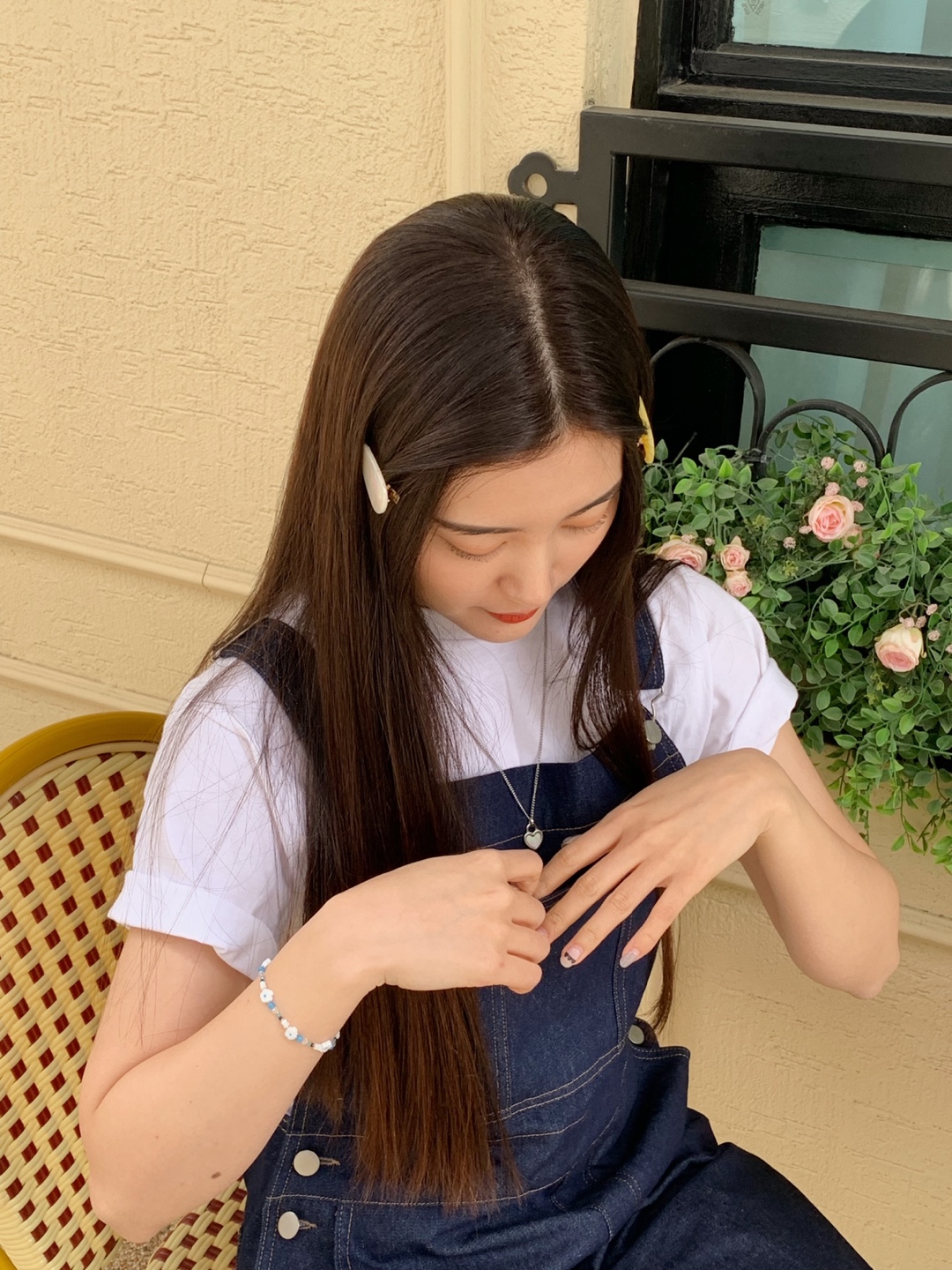[소예피네] 조약돌 미니 컬러 마블 옆머리 헤어핀 세트 (2pcs/6color) : 소예피네