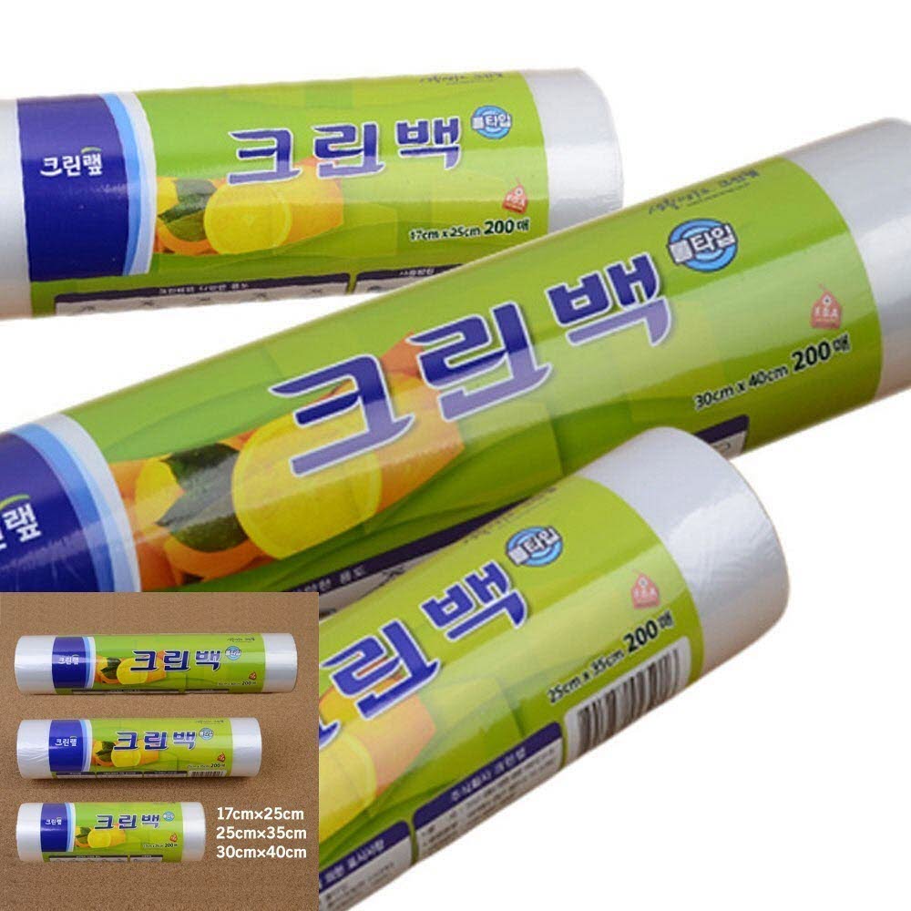 크린롤백 200매 17x25cm 200매 과일보관 업소용롤백 야채보관 : 텐피규어