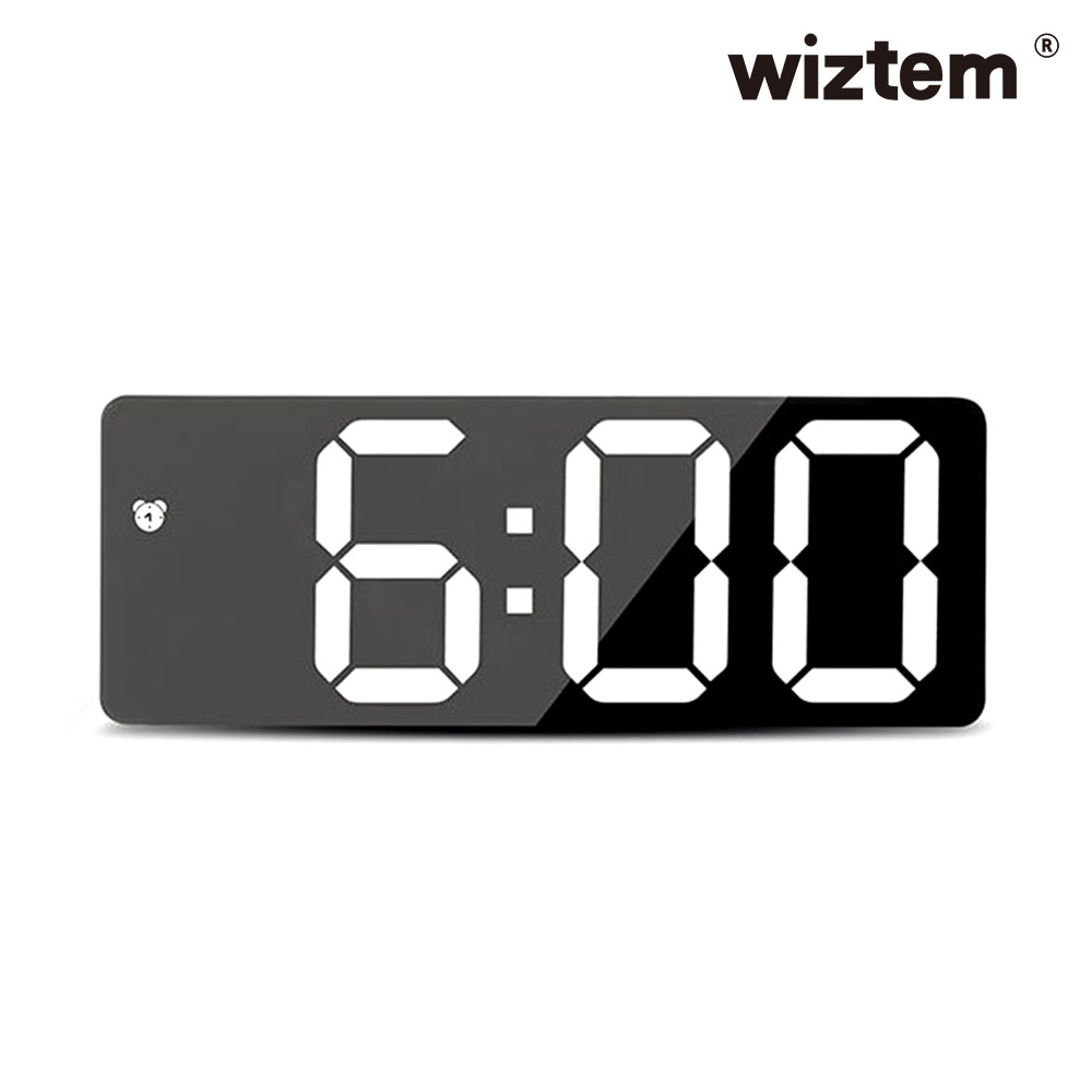 미니 LED 디지털 건전지 유선 전자 탁상 알람 시계 : wiztem
