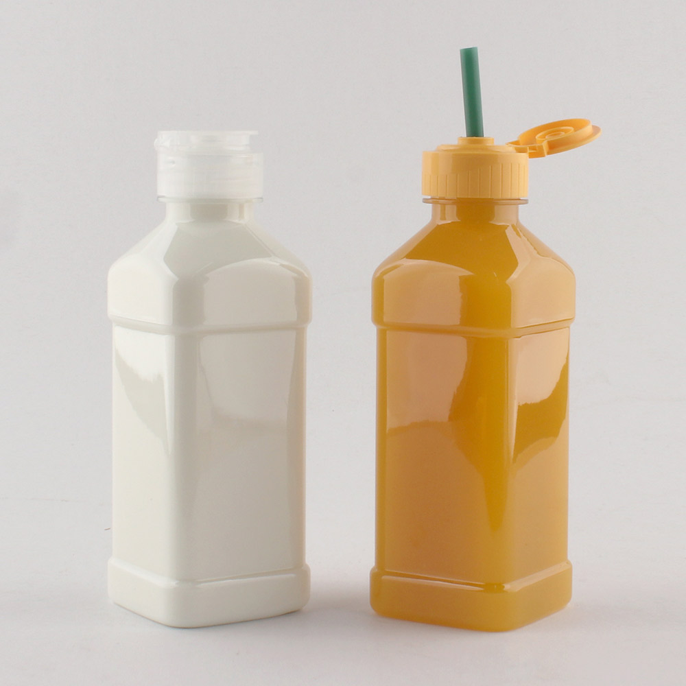 사각쥬스 500ml 100개 페트병 밀크티병 플라스틱병 소스통 시럽통 꿀통 꿀소분용기 꿀튜브 : 소품세상