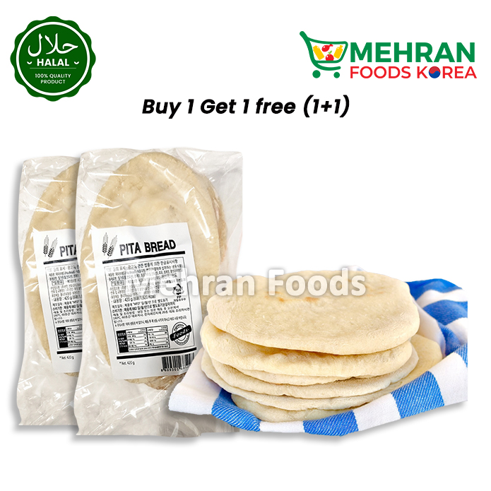 SIB Pita Bread (6pcs) 420g (1+1) 840g 피타 브레드 (빵) : Mehran Foods
