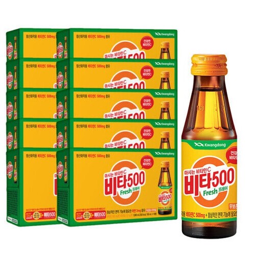 광동 비타500 프레쉬 100ml 100병 선물용박스무료 : 민들레네집 제약회사직영점