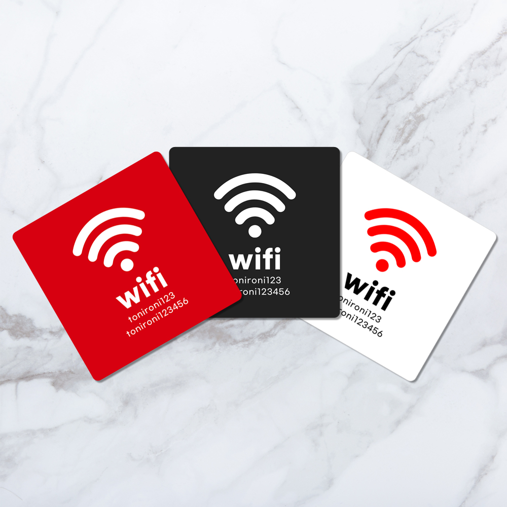 와이파이 wifi 매장안내판 주문제작 고급알루미늄 카페 매장 식당 카운터 : 설레어썸