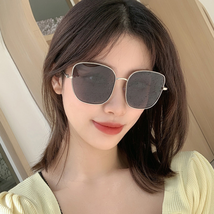 남자 여자 빅 오버사이즈 은테 큰 스퀘어 휴가 패션 캣츠 커플 선글라스 : songlass