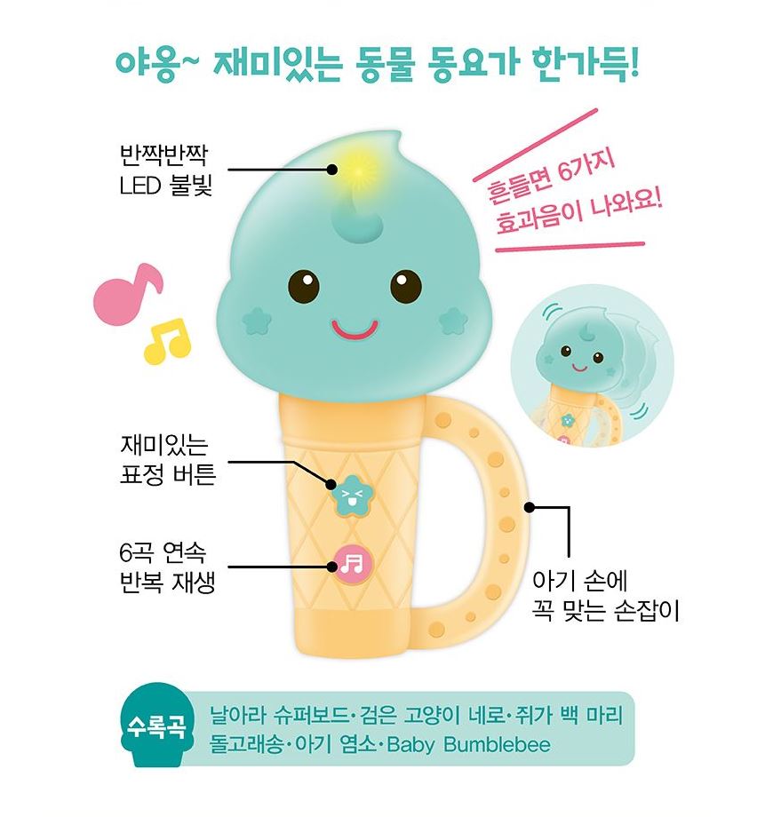 민트 딸기 바나나 봉봉 아기동요 사운드북 자장가 동요 장난감 : 동굴몰