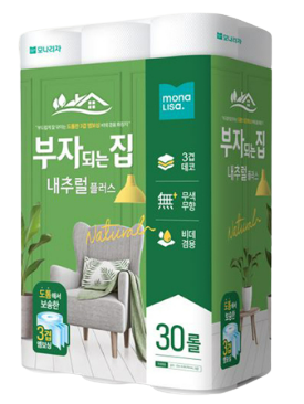 모나리자 부자되는집 내추럴클래식 화장지 3겹 30롤X1팩 : jm컴퍼니