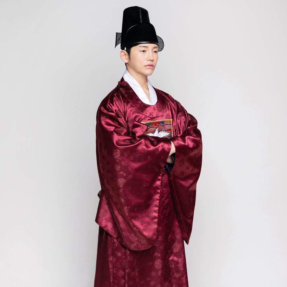 [대여] 자주색 관복 영의정 우의정 좌의정 신하옷 단령 졸업사진 의상 한복 대여 : 한복단