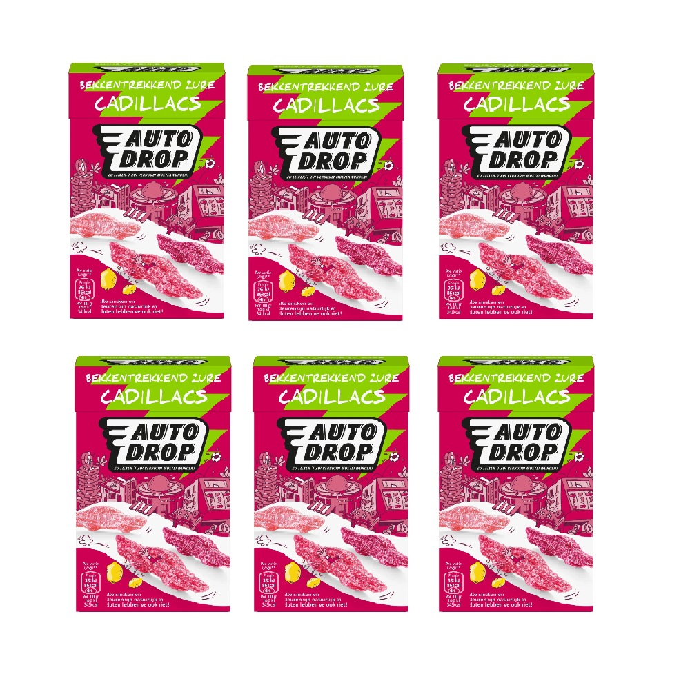 네덜란드 오토드롭 캐딜락스 Autodrop Cadillacs Zure 젤리 새콤한 맛 270gx6 차모양 드라이브 공부 간식 : 해피뉴마켓