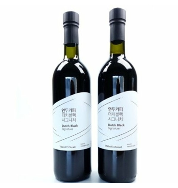 삼청동연두커피 콜드브루 액상커피 원액(HACCP, 750ml 2병, 와인병선물세트) : 리빙앤스토리
