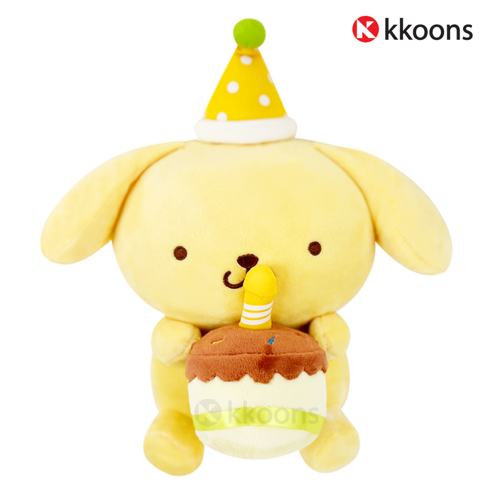 산리오인형 귀여운 폼폼푸린 인형 생일축하 에디션 25cm : 꾼스Kkoons