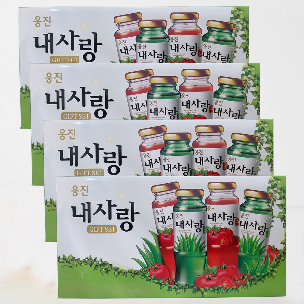 웅진 내사랑 180ml x 48병(알로에24병 토마토24병) 종합음료 선물용 : 투스타몰
